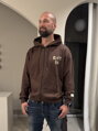 Hnedá Mikina KEPT na zips