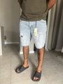 Pánske rifľové bermudy v svetlomodrej farbe