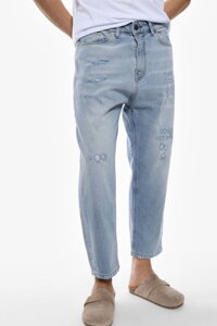 Detail pánskych modrých riflí značky Imperial