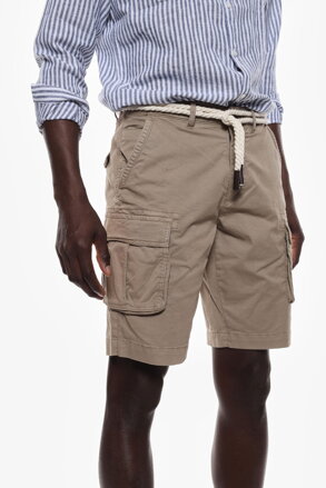 Svetlohnedé pánske bermudy